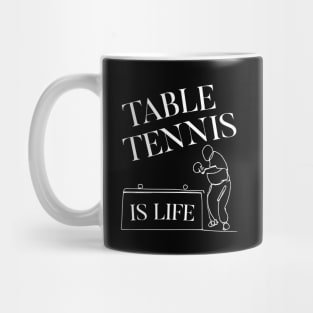 Abstract Table Tennis Player Mug